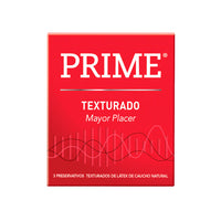 Preservativo  Prime Latex Texturado Mayor PLacer 3 u