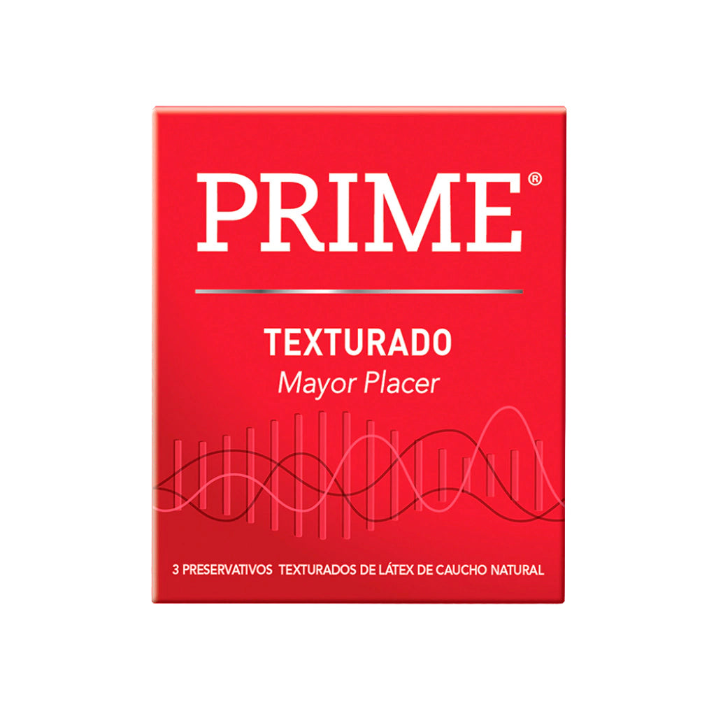 Preservativo  Prime Latex Texturado Mayor PLacer 3 u