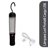 Lampara Generico Led Portatil Recargable Usb-c c/ Iman y Gancho