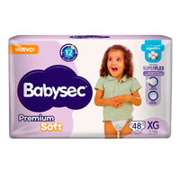 Pañales Babysec Premium Soft XG  48 u