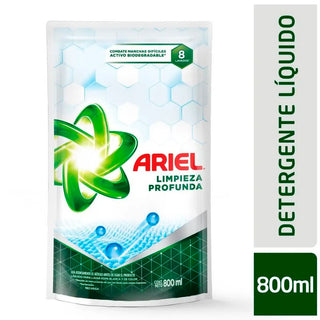 Jabon Liquido Ariel p/ Ropa Limpieza Profunda 800 ml