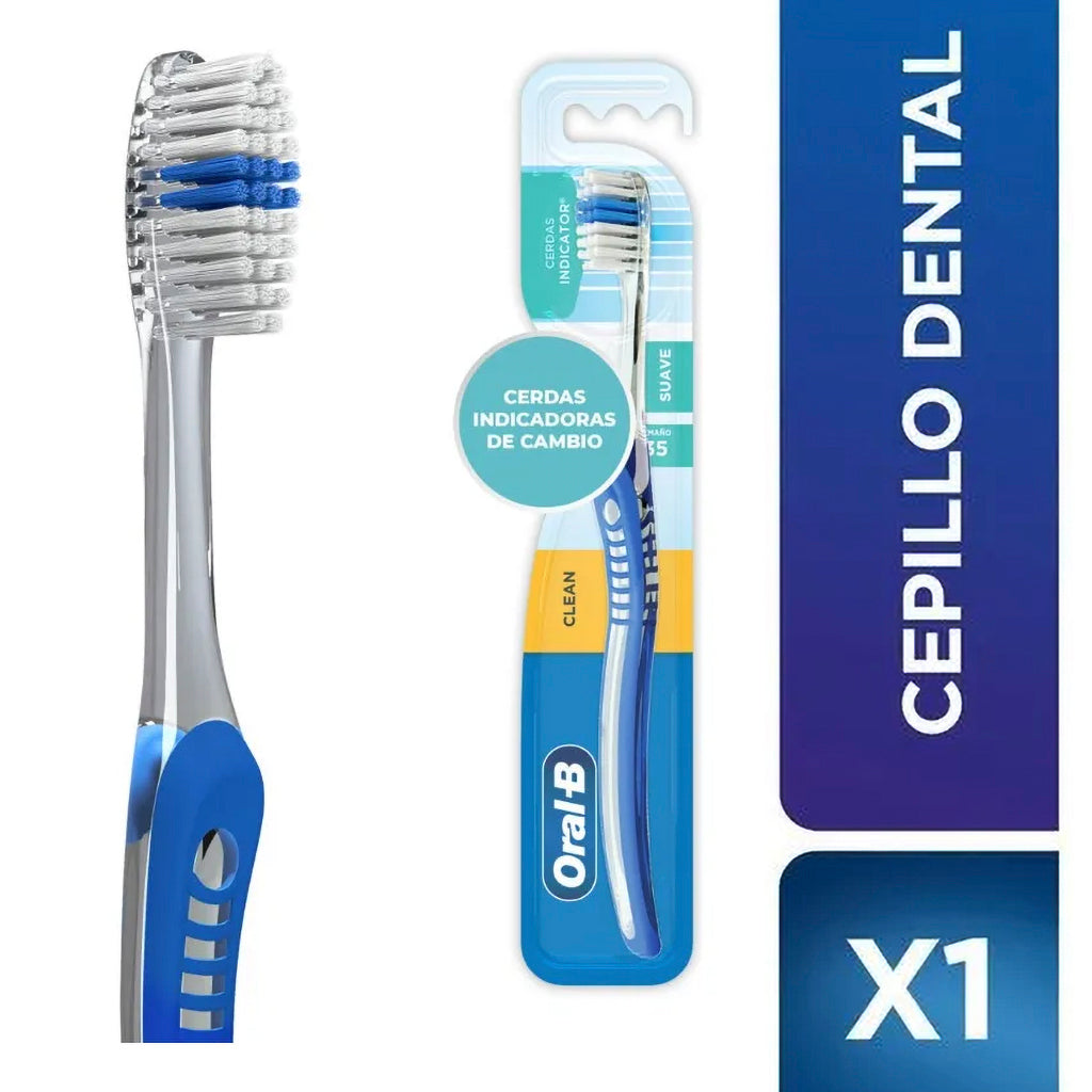 Cepillo Dental Oral-B Cerdas Indicador Clean Suave Medio