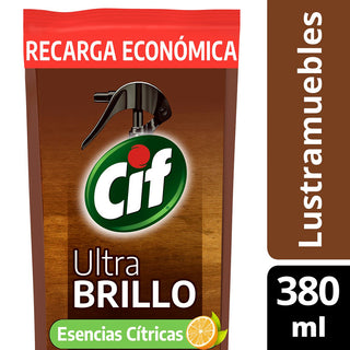 Lustramuebles Repuesto Cif Multisuperficies Ultra Brillo Esencias Citricas 380 g