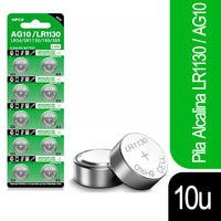 Pila Soda Bateria Alcalina LR1130 - AG10 1,5V 10 u
