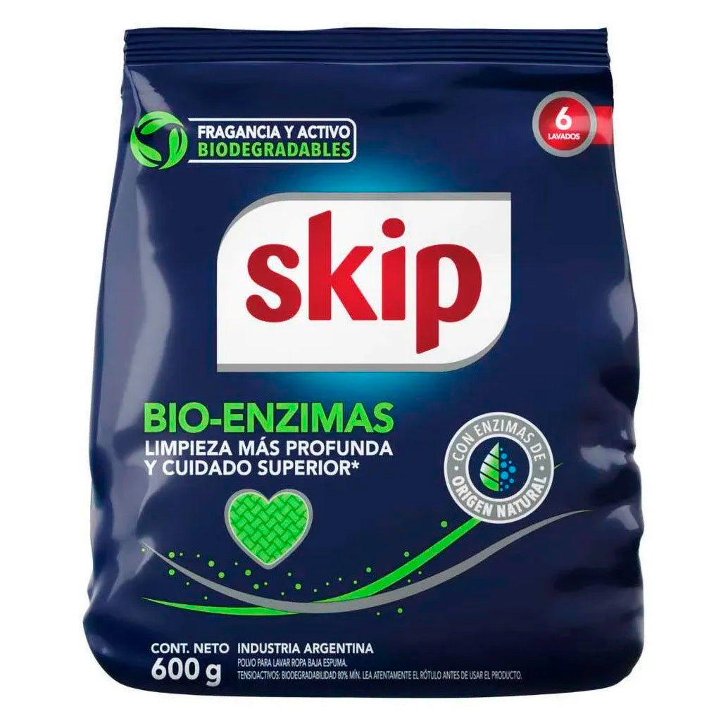 Jabón en Polvo Skip p/ Ropa Bio-Enzimas 600 g