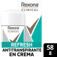 Desodorante Crema  Rexona Antitranspirante Clinical Refresh  58 gr