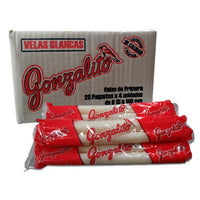 Velas Gonzalito Comunes y largas 4 u