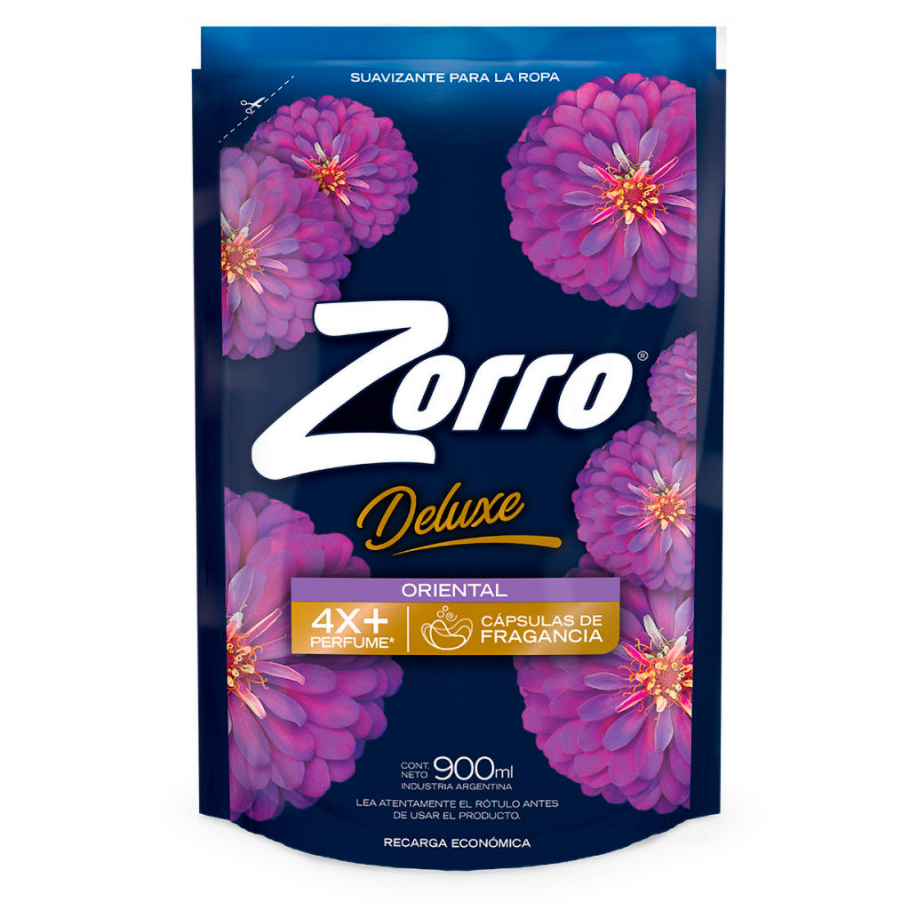 Suavizante Zorro p/ Ropa Deluxe Oriental 900 ml