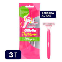 Afeitadora Gillette Ultragrip 2 filos 3 u
