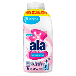 Jabon Liquido Ala p/ropa Concentrado Para Diluir c/Bicarbonato 500 ml