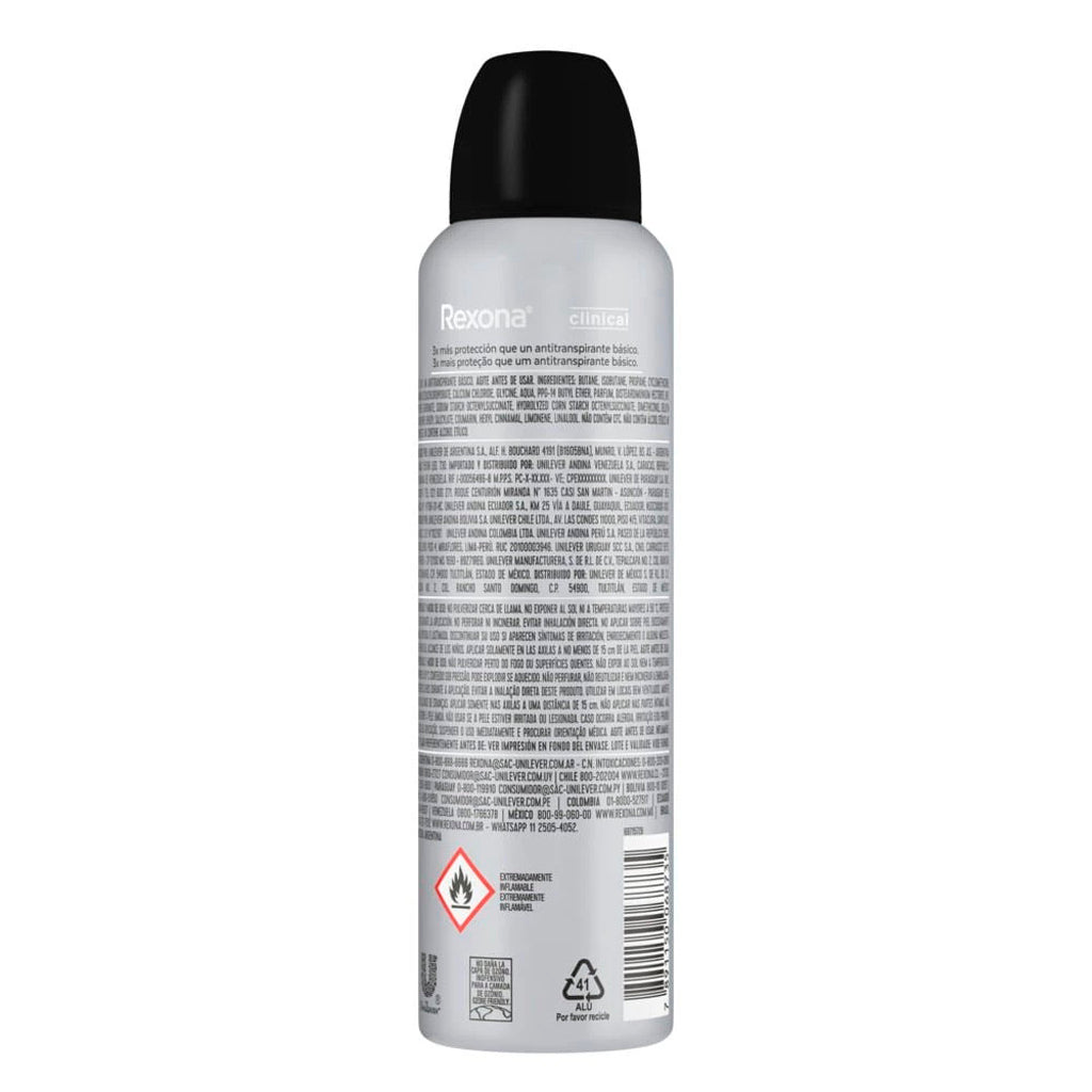 Desodorante Rexona Antitranspirante Clinical Sport Strengh 150 ml