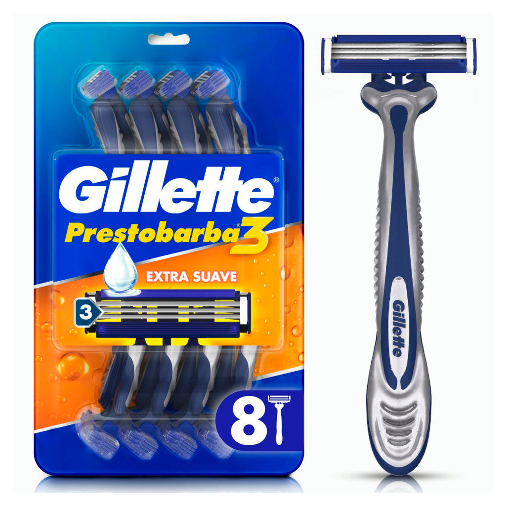 Afeitadora Gillette Extra Suave 3 Filos 8 u