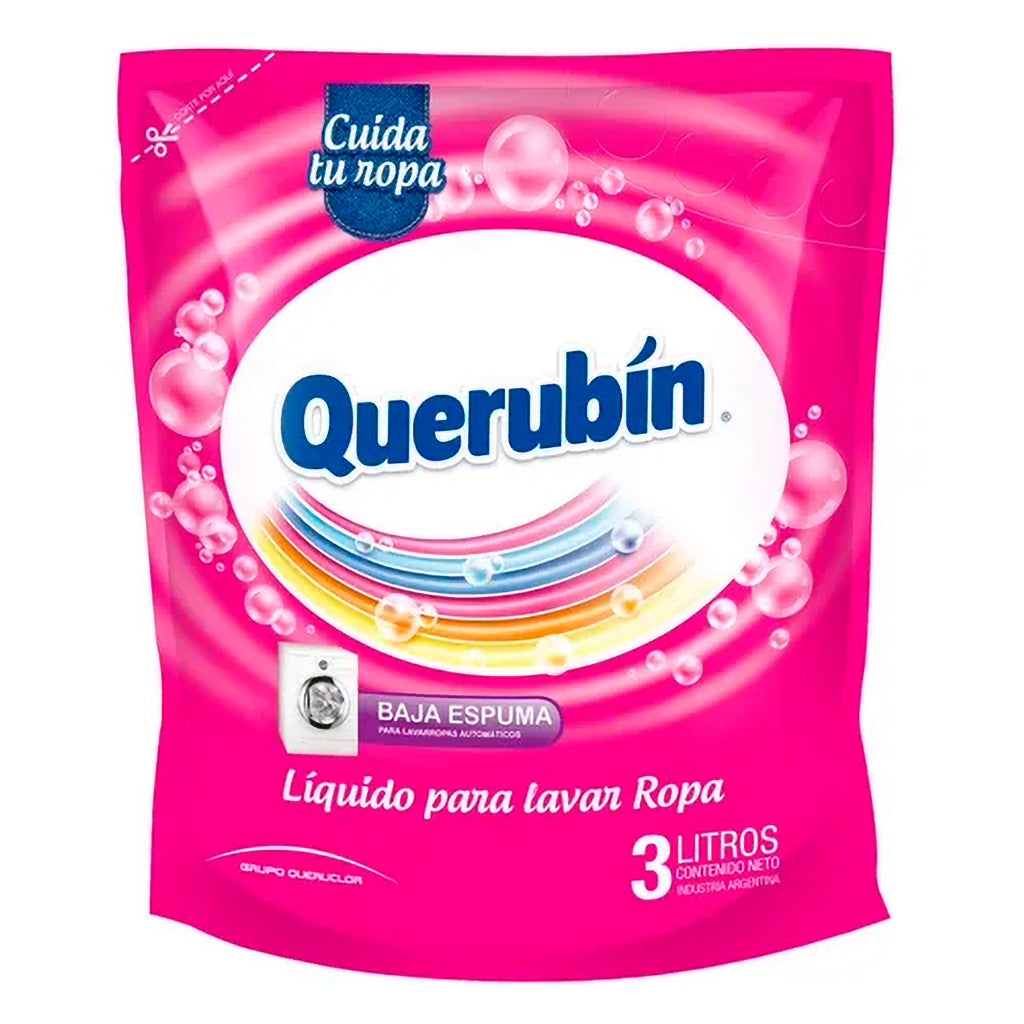 Jabon Liquido Querubin P/ Ropa Baja Espuma 3 L