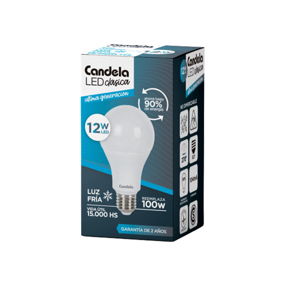 Lámpara Led Candela 12W Fria