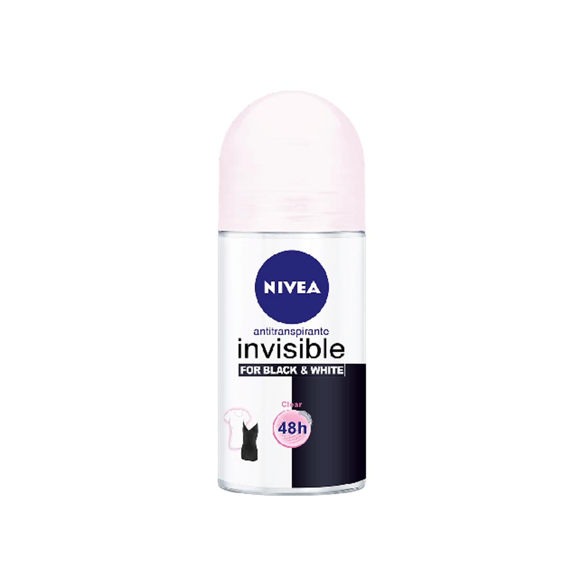 Nivea Roll On Mujer - Invisible Black & White Clear 50ml