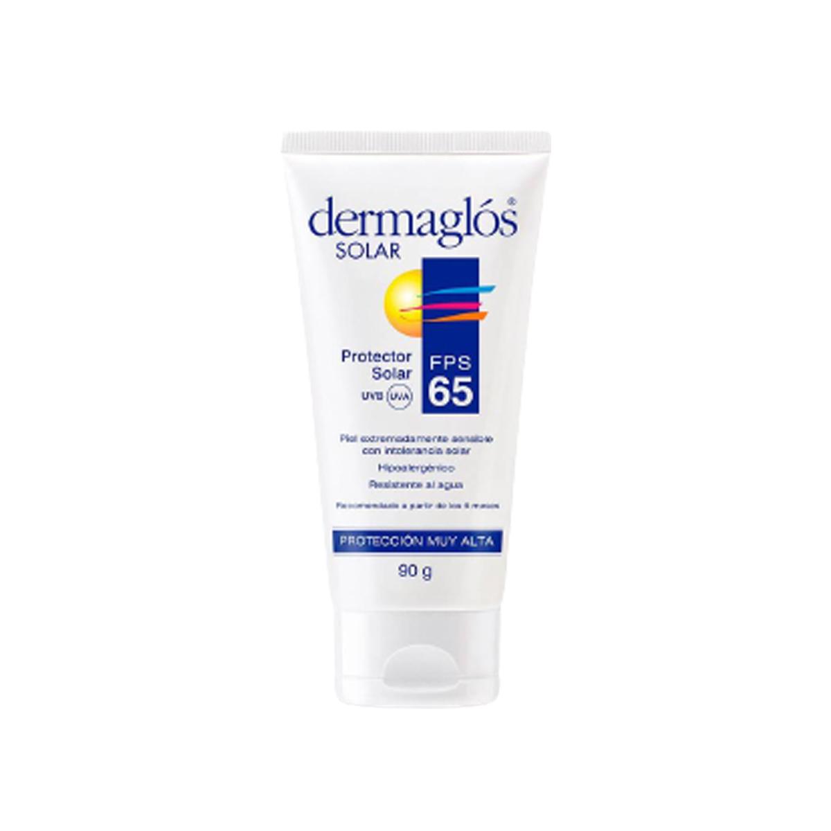 Dermaglós Solar FPS65 Resistente al Agua - Crema 90g