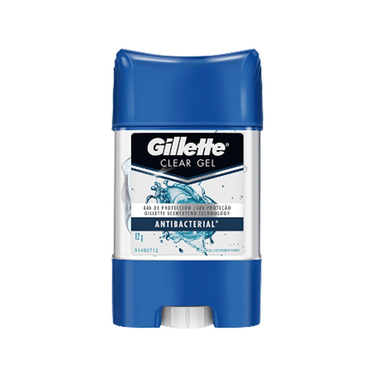 Gillette Antitranspirante Clear Gel Anti Bacterial 82g