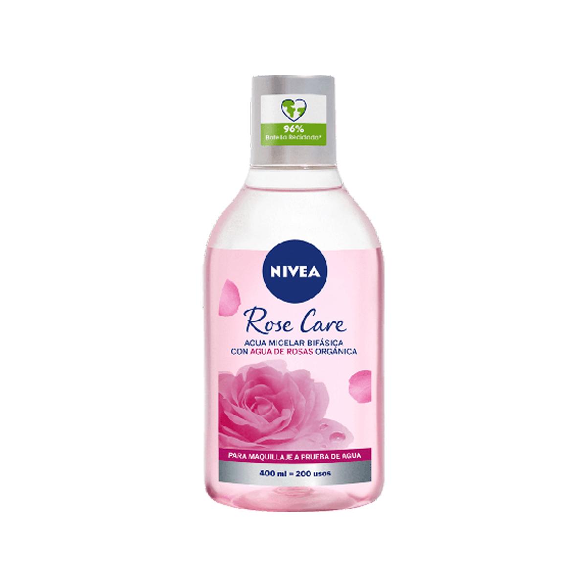 Nivea Rose Care Agua Micelar Bifásica 400ml