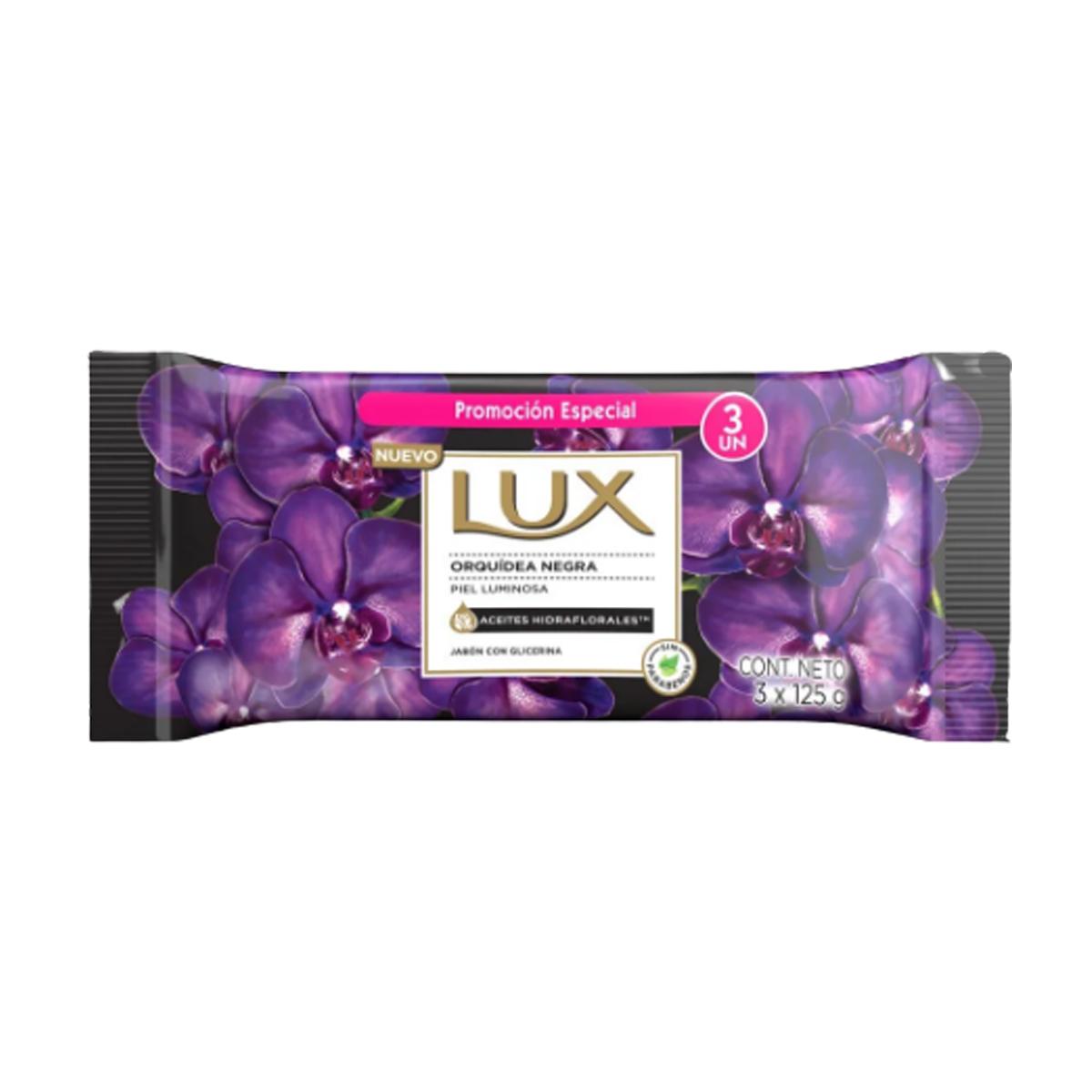 Lux Jabón Botanicals 3 Unidades x125g - Orquídea Negra