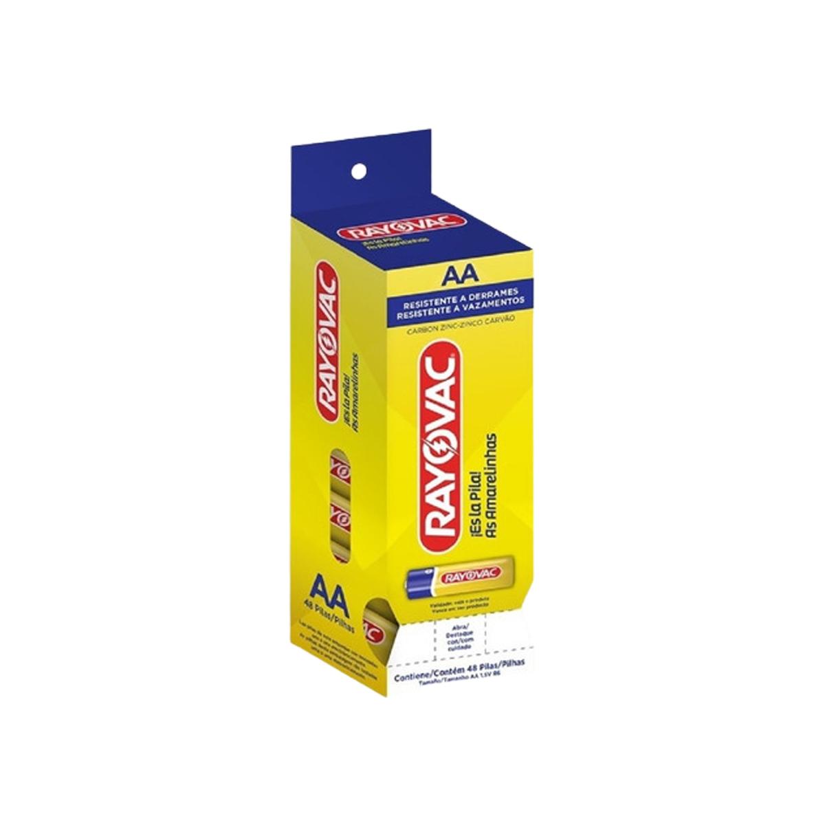 Rayovac AA Carbón - Tubo x48