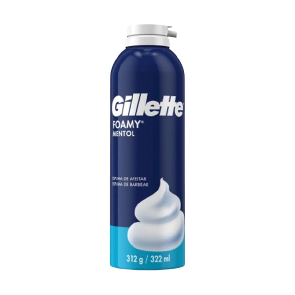 Gillette Espuma de Afeitar Mentol 312g