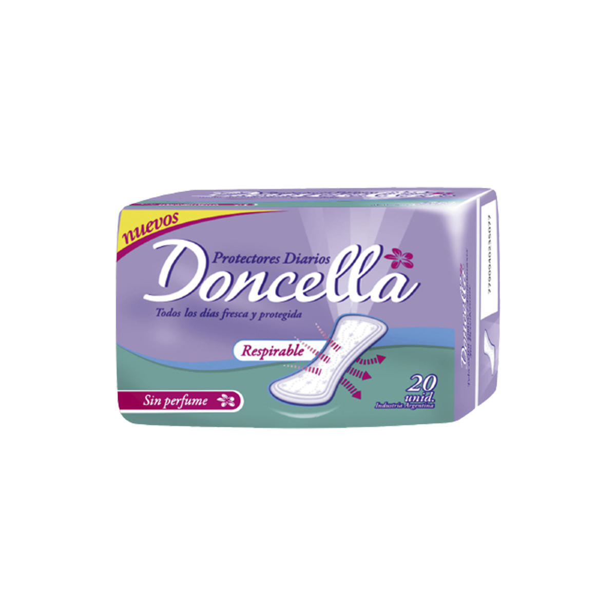 Doncella Protector Diario Respirable - Sin Perfume x20 Unidades