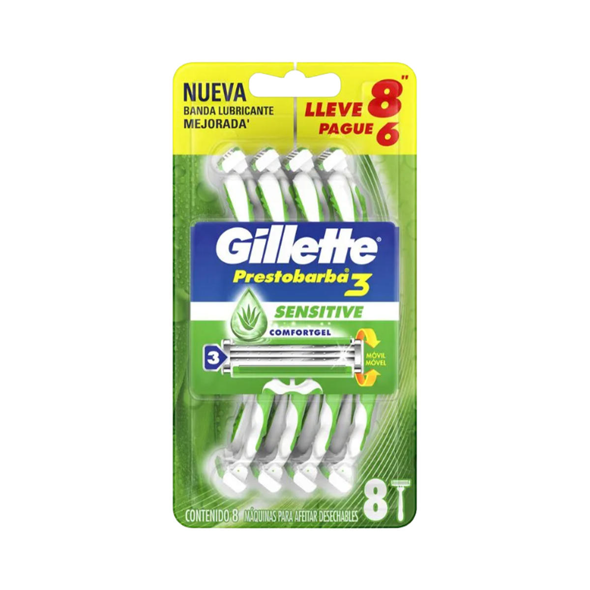 Gillette Prestobarba 3 Sensecare x 8un