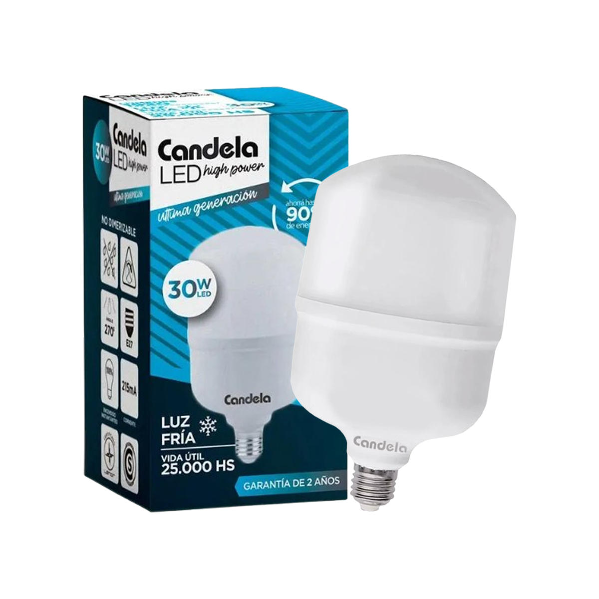 Lámpara Led High Power Candela 30W Fria