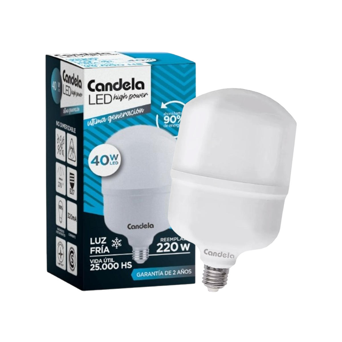 Lámpara Led High Power Candela 40W Fria