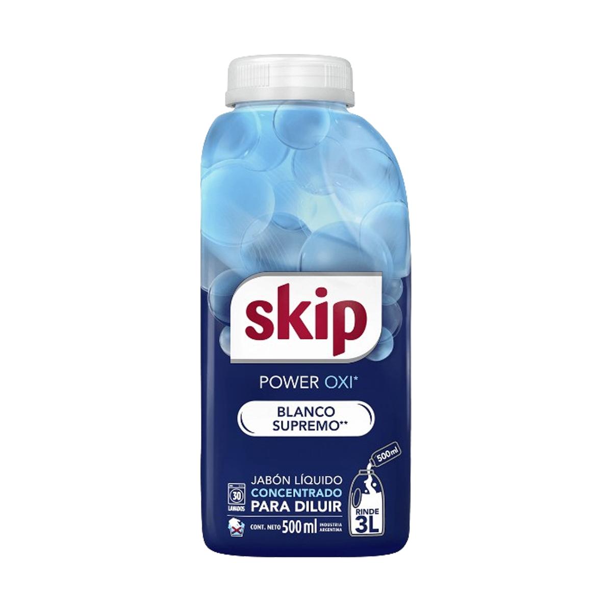 Skip Jabón Líquido P/Diluir Power Oxi Blanco Supremo 500ml