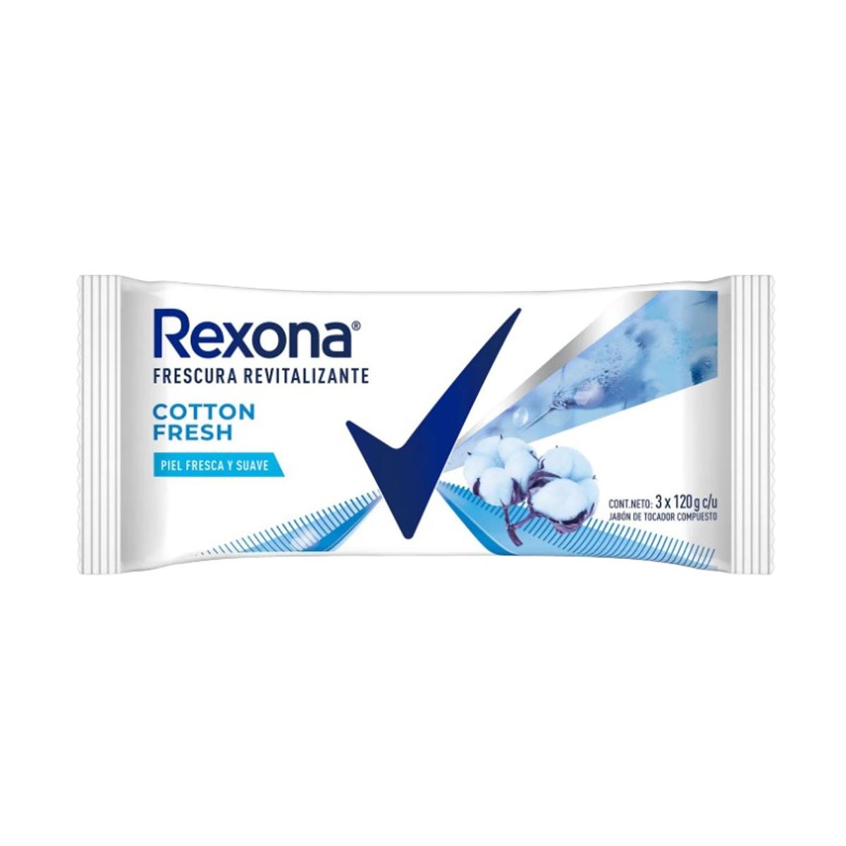 Rexona Jabón 3 Unidades x120g - Cotton Fresh