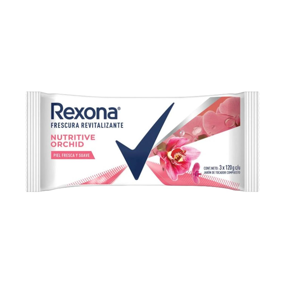 Rexona Jabón 3 Unidades x120g - Nutritive Orchid