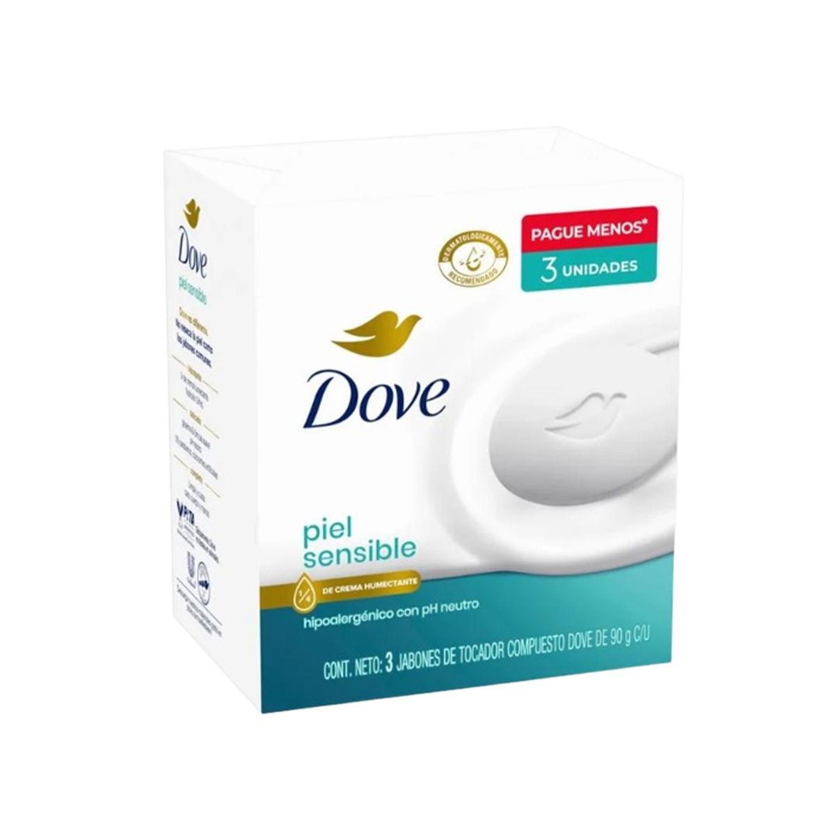 Dove Jabón Piel Sensible 3 x 90g