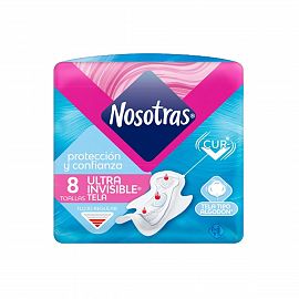 Nosotras Toalla c/Alas Ultra Invisible Tela x8