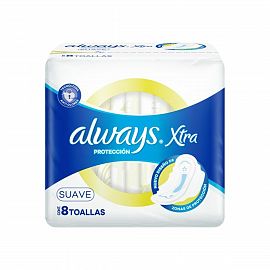 Always Toallitas Doble Proteccion Xtra Seca x 8 U.